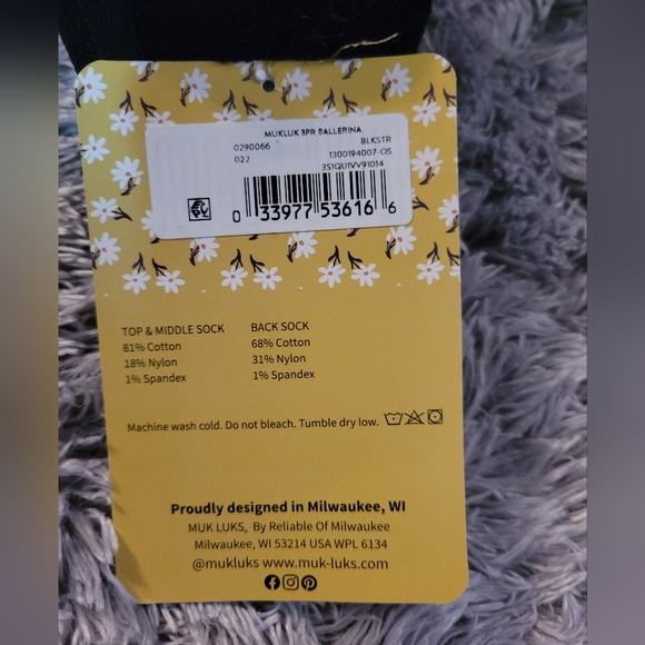 Muk Luks NWT 3 pack ballerina no show socks - Picture 2 of 3